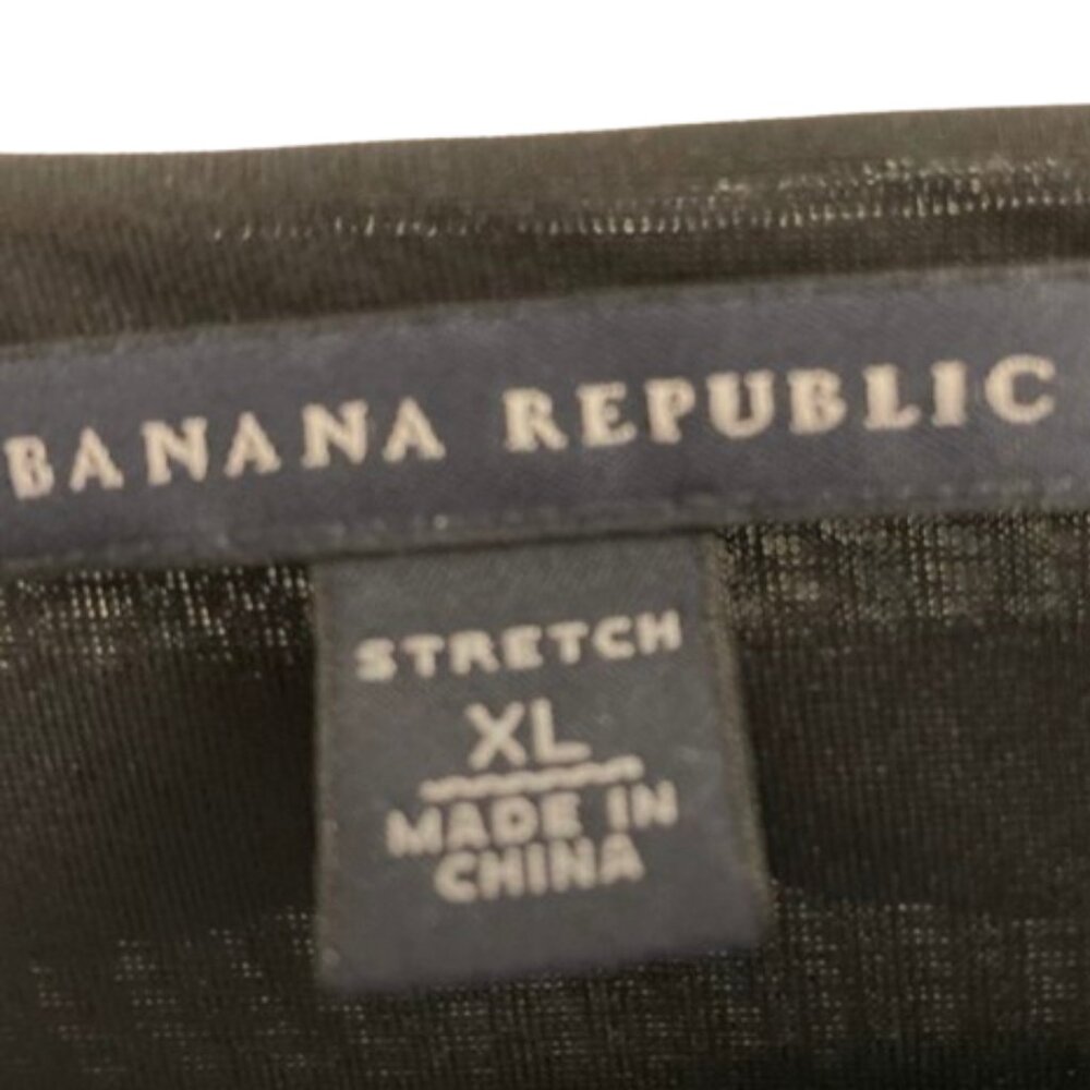 Banana Republic Women's Dress Sheath Black Tiered Ruffle SS Lined Stretch, XL - Picture 4 of 8